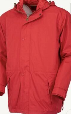 Outback Trading Co Pak-A-Roo Parka Jacket Unisex XL Red Waterproof Hooded 2405